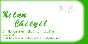 milan chityil business card